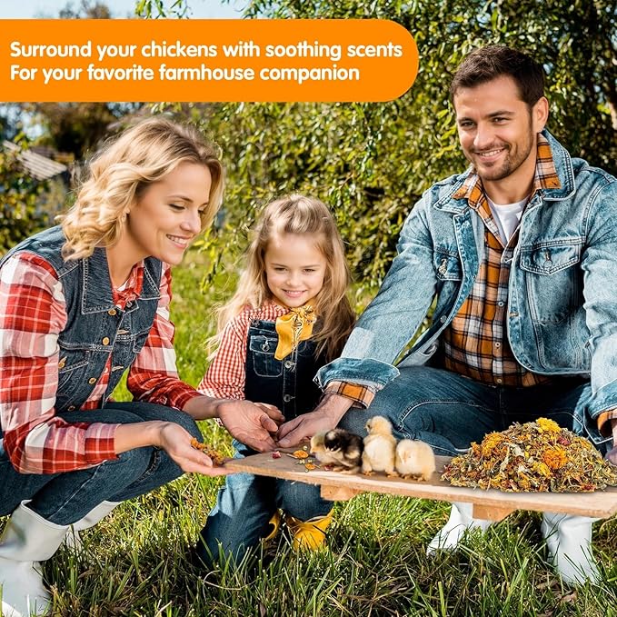 14.8 Oz Nesting Herbs for Chicken Coop - 10 Natural Dried Herbs for Chicken Coop Accessories, Hens Accessories and Must Haves for Bedding - for Chicken Coop Deodorizer Freshness Egg Production