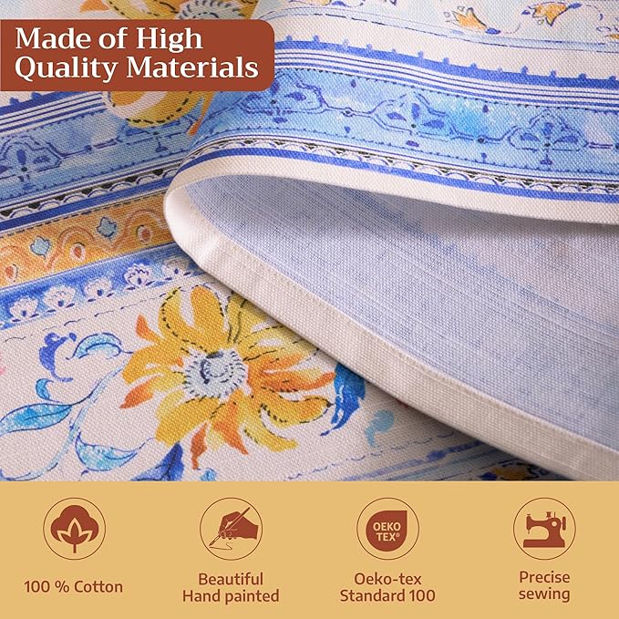 Maison d' Hermine 100% Cotton Apron for women with Pocket Kitchen Chef Apron for Men Cooking Easter Decorations