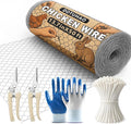Chicken Wire, 13.7 in x 50 ft Garden Fence, Wire Mesh, Chicken Wires Fencing, Mesh Hexagonal Galvanized Metal Poultry Netting for Chicken Coop Rabbit Dogs Barrier (13.7 in x 50 ft)