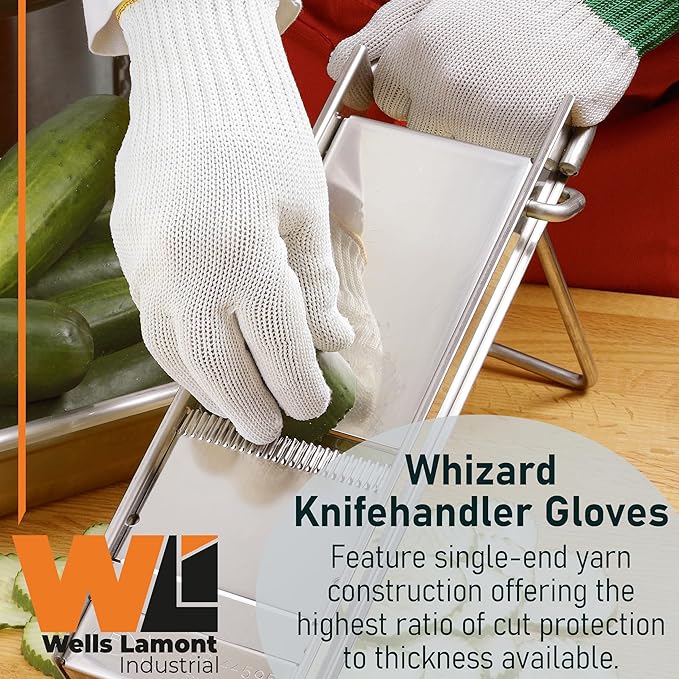 Wells Lamont Industrial Whizard Knifehandler Food-Safe Glove | 7 Gauge Latex-Free - Meat Processing, Butcher, Metal Handling
