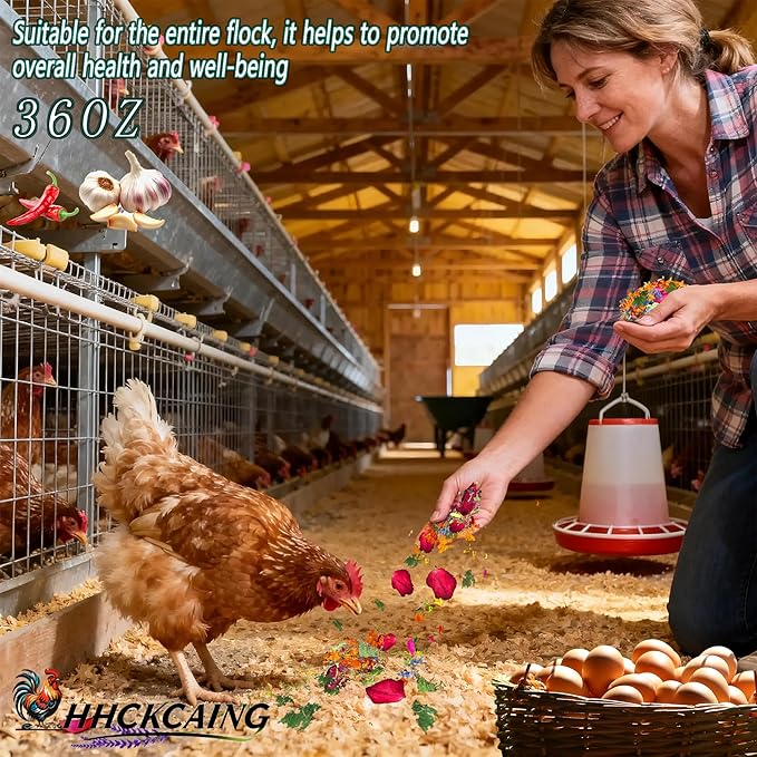 36 oz Nesting Herbs for Chicken coop – All-Natural Chili Blend for Nest Boxes & Bedding, Backyard Chicken Herbal Supplement, Promotes Balanced Digestive Health, Feather Quality, and Egg Production