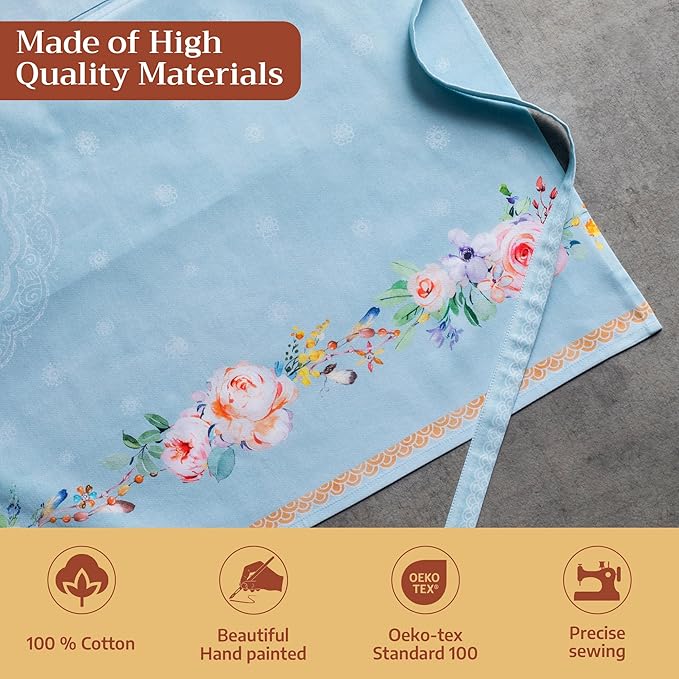 Maison d' Hermine 100% Cotton Apron for women with Pocket Kitchen Chef Apron for Men Cooking Easter Decorations