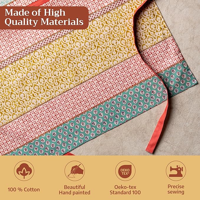 Maison d' Hermine 100% Cotton Apron for women with Pocket Kitchen Chef Apron for Men Cooking Easter Decorations