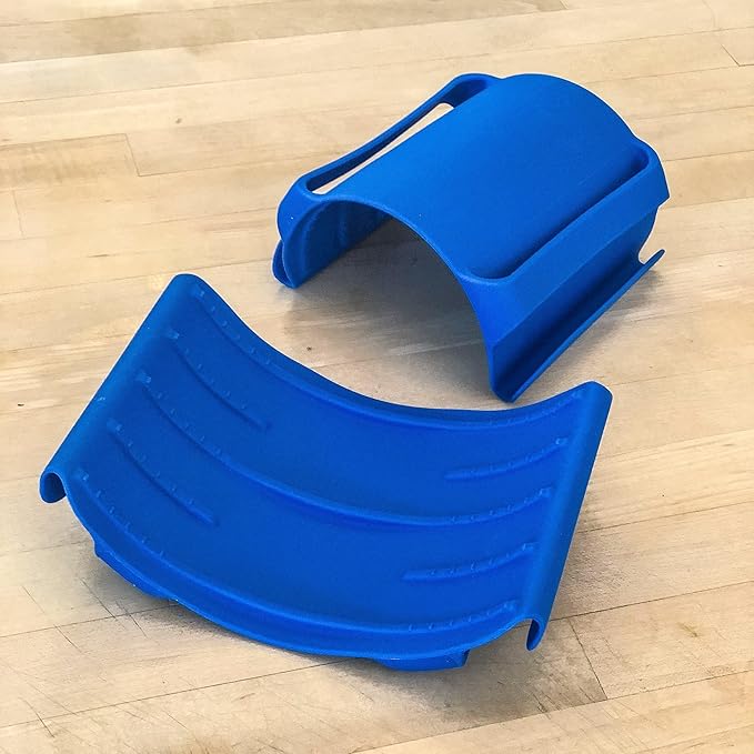 Silicone BBQ & Kitchen Mitt 2-Pack Set (Small/Medium, Blue)