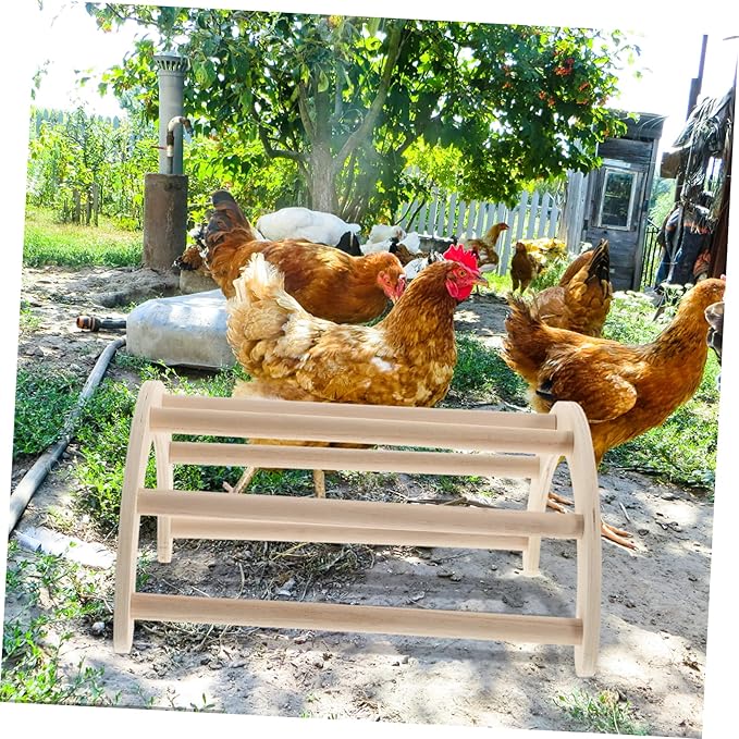 Wooden Bird Stand Play Stand Chicken Roosting Bar Parrot Training Rack Chicken Coop Toy