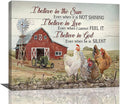 banonaty Rooster Kitchen DecorWall Art Rustic Farmhouse Chicken Barn PicturesWall Decor Country Inspirational Quotes Canvas Prints Home Office Decorations For Bathroom Dinning Room Framed 20/inx16/in