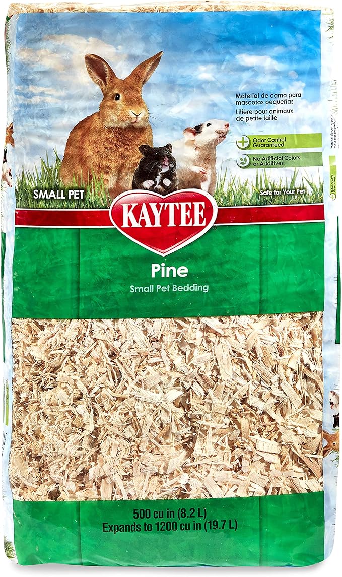 Kaytee Small Animal Pine Bedding For Pet Guinea Pigs, Rabbits, Hamsters, Gerbils, and Chinchillas, 19.7 Liter