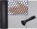 Plastic Chicken Wire Fence Mesh 16”x10FT, Poultry Netting for Chicken, Hexagonal Fencing for Gardening,Floral Netting,PET Cage, Chicken Wire Frame Crafts,with 100 pcs Fixed Straps