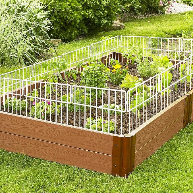 Animal Barrier Fence, 30 Pcs Upgrade 1.26 in Gap Decorative Fences No Dig Fence for Rabbits and Dog Ground Defense, Rustproof Metal Wire Garden Edging Border for Outdoor, Yard, White