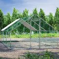 Large Metal Chicken Coop Chicken Pen Walk-in Poultry Cage with Water-Resident and Anti-UV Cover Chicken Runs for Yard with Cover Duck Rabbit Dog House Outdoor