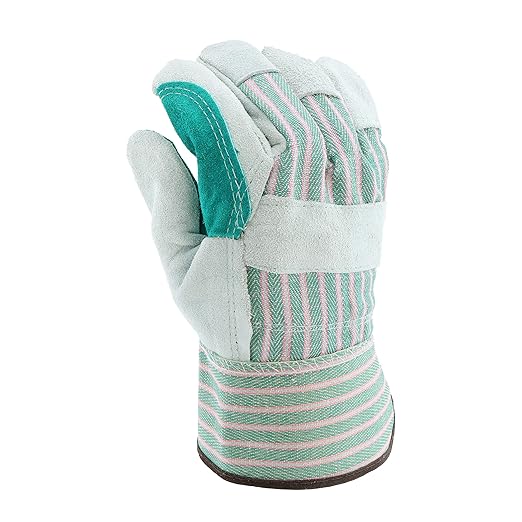 West Chester 500DP Split Cowhide Leather Glove - [Pack of 12 Pairs] 10.5 in. (L), 5.25 in. (W), X Large Double Palm Glove with 2.5 in. Safety Cuff