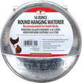 Little Giant® Hangable Poultry Waterer| Galvanized Round Hanging Poultry Waterer | Hanging Chicken Waterer | Chicken Canteen