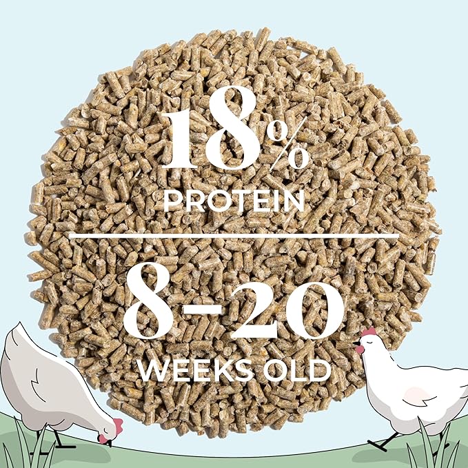 Mile Four Organic Grower Chicken Feed Kit | Feeds 10 Grower (8-20 Weeks) Chickens 12 Weeks | Feed (161 lb), Grit (20 lb), Oyster Shell (8 lb) | Pellet