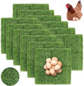 6 Pack Chicken Nesting Box Pads - 12"x12"x1" Washable Artificial Grass Liners for Chicken Coop, Laying Hens, Pet Garden (Indoor/Outdoor Use)(6)