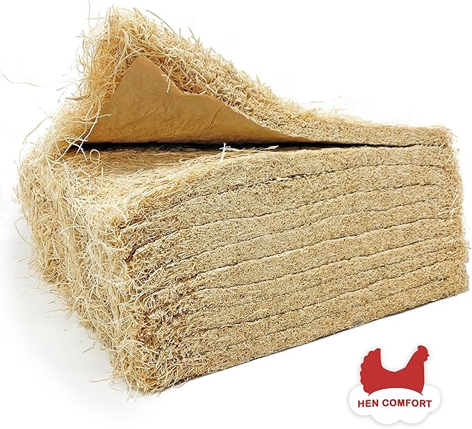 Nest Pads for Chicken Nesting Boxes - 13 x 13 Pads Made in USA from Sustainably Sourced Aspen Excelsior (10 Pack)