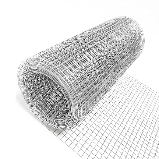 Hardware Cloth 1/4 inch 8inx10ft Galvanized After Welding 23 Gauge,Wire Cloth Wire Mesh Roll Chicken Wire Fence Mesh Roll for Chicken Pen/Coop Fences, Garden Fences,Screen Mesh,Poultry Netting Cage