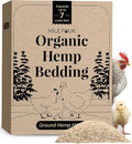 Mile Four Superior Hemp Bedding for Chickens, (440 Liters, 44 Pounds) Chicken Coops & Chicken Nesting Boxes, 100% Certified Organic & USA Grown, Ultra Absorbent, Dust-Free, Odor Control