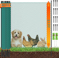 Temporary Garden Fence Kit with Garden Poles,3.1'H x 80'L Plastic Mesh,Windbreak Rope and Ground Stakes,Portable Poultry Fencing for Outdoor Animals,Snow Fence with Fencing Roll for Yards