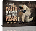 Christian Baseball Wall Art Sport Theme Teen Boy Room Wall Decor Inspirational Quotes Pictures Canvas Prints Artwork Baseball Decor For Boys Room Playroom Bedroom Gym Framed 20"x16"