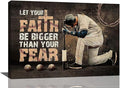 Christian Baseball Wall Art Sport Theme Teen Boy Room Wall Decor Inspirational Quotes Pictures Canvas Prints Artwork Baseball Decor For Boys Room Playroom Bedroom Gym Framed 24"x16"