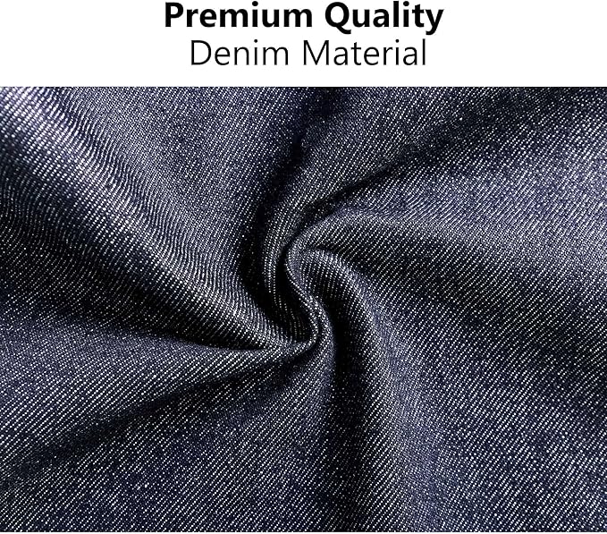 Denim Apron with Pockets Tall Bib Apron Large with Long Ties Adjustable - Gifts for Men Women