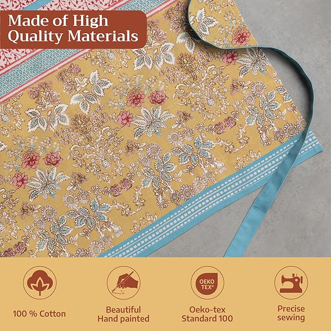 Maison d' Hermine 100% Cotton Apron for women with Pocket Kitchen Chef Apron for Men Cooking Easter Decorations