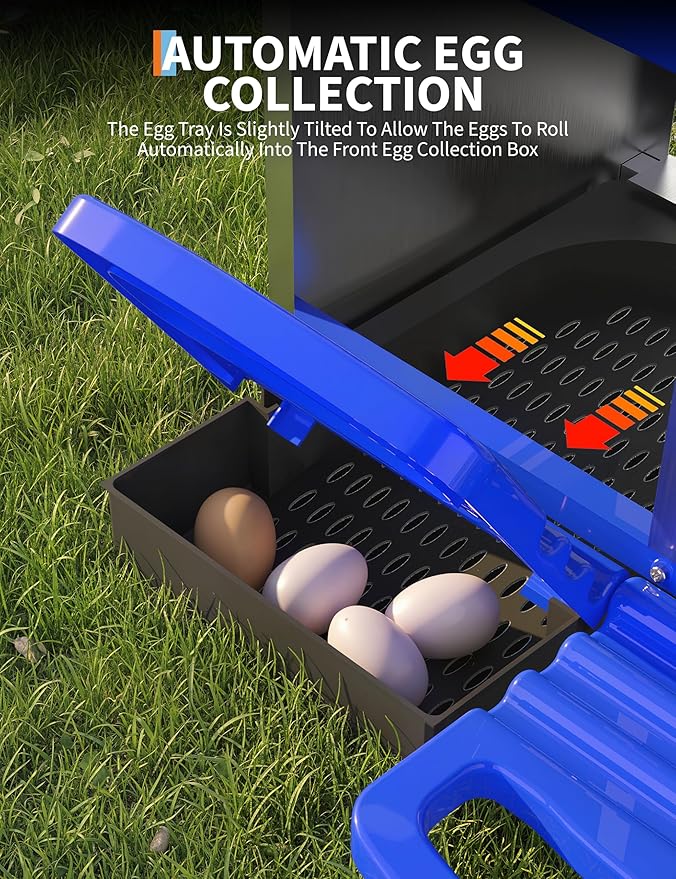 3 Room Chicken Nesting Boxes, 3 Compartment Metal Rollaway Nesting Box for Laying Hens with Cleanable Pull-Out Trays Wall Mount or Placed Design for Chicken Egg Layers