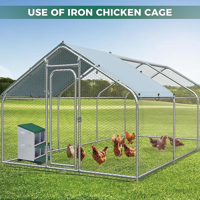 Garvee Chicken Nesting Boxes, 4 Hole Roll-Away Nesting Boxes for Chickens Coop with Perch, Hens, Ducks & Other Poultry,Egg Laying Box with Lid Cover to Protect Eggs,Easy to Assemble