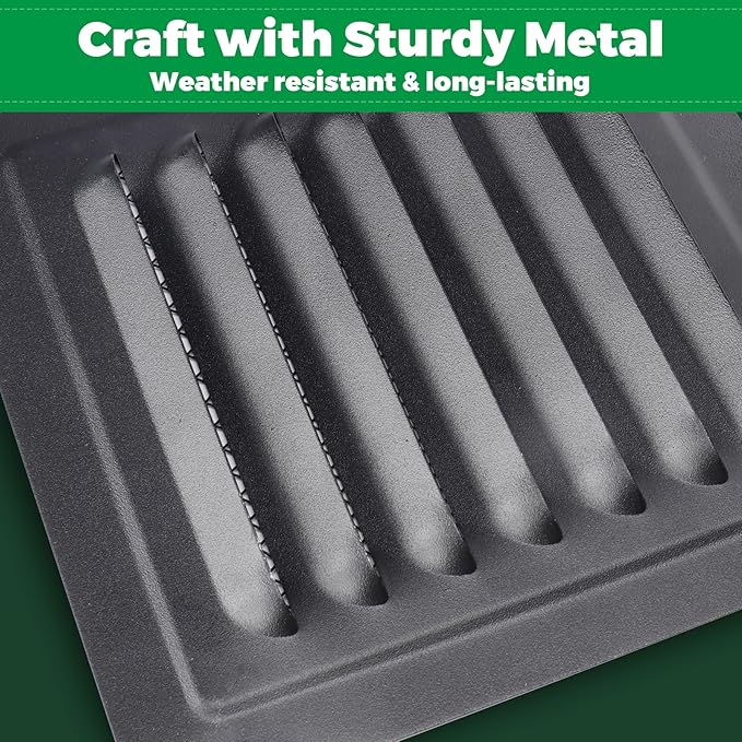 Forestchill Air Vent Louver for Chicken Coop, 6" x 6" Air Vent Grille with Built in Screen Mesh, Louvered Exhaust Grille for Chicken Coops Ventilation, Black