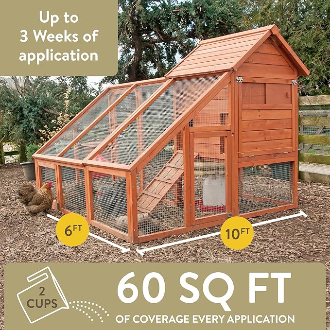 Healthy Coop, Litter Additive for Chicken Coop with Probiotic & Acidifier, Reduces Odor, Wetness & Bacteria, 6lbs