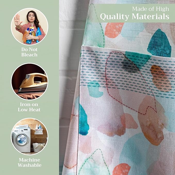 Maison d' Hermine 100% Cotton Apron for women with Pocket Kitchen Chef Apron for Men Cooking Easter Decorations
