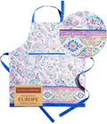 Maison d' Hermine 100% Cotton Apron for women with Pocket Kitchen Chef Apron for Men Cooking Easter Decorations
