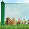 Temporary Fence with Step-in Stakes - 3ft x 100ft Plastic Mesh Fencing Safety Barrier for Dogs, Chickens - Portable Temporary Fencing with Posts for Backyard, Garden, Outdoor Animal Protection