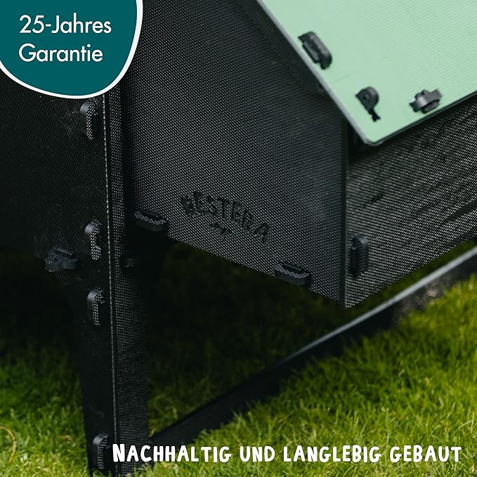 Plastic Chicken Coop 25yr Lifespan - Small Lodge Chicken Coop for 3 Chickens Or 5 Bantams | Suitable for Large Hens & Ideal for Broody Chickens & Chicks | Low Hen House for Poultry with Nesting Box