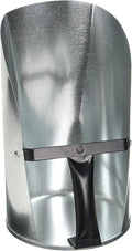 FARM-TUFF Galvanized Livestock Feed Scoop, 4qt Capacity - Metal Grain & Seed Scoop with Enclosed Easy-Grip Handle, Flat Base & Rust-Resistant Design for Poultry, Birds & Small Animals