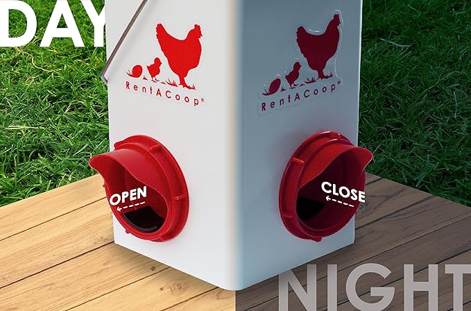 RentACoop Chick2Chicken 5lb 2-Port Feeder and 1-Gal Small Cage Waterer Set - Suitable for Chicks, Chickens, Pigeons, Quail, Game Birds