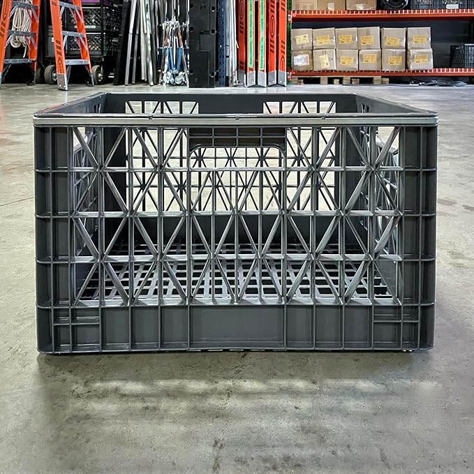 19" x 13" x 11.5" Heavy Duty Steel-Banded Milk Crate