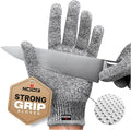 NoCry Cut Resistant Gloves with Grip Dots - Breathable & Lightweight Cutting Gloves for Chefs - Ambidextrous - Great for Kitchen Cutting or Woodworking