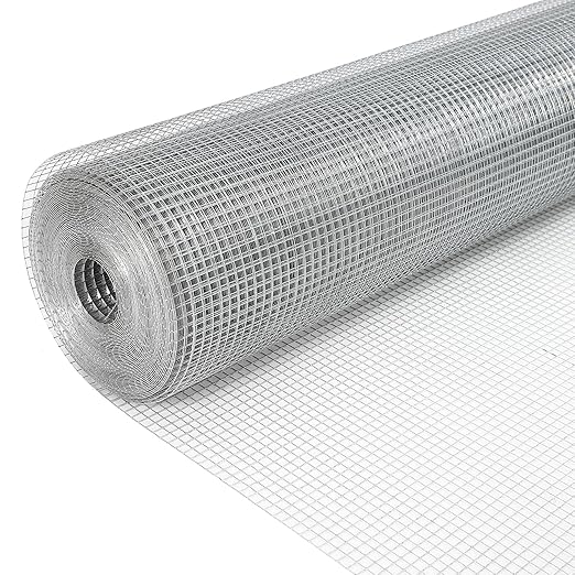 19 Gauge Hardware Cloth 72In x 100Ft – 1/2 Inch Galvanized Welded Wire Mesh | Chicken Wire Fence for Garden Farm Yard, Poultry Netting & Animal Plant Protection – Silver