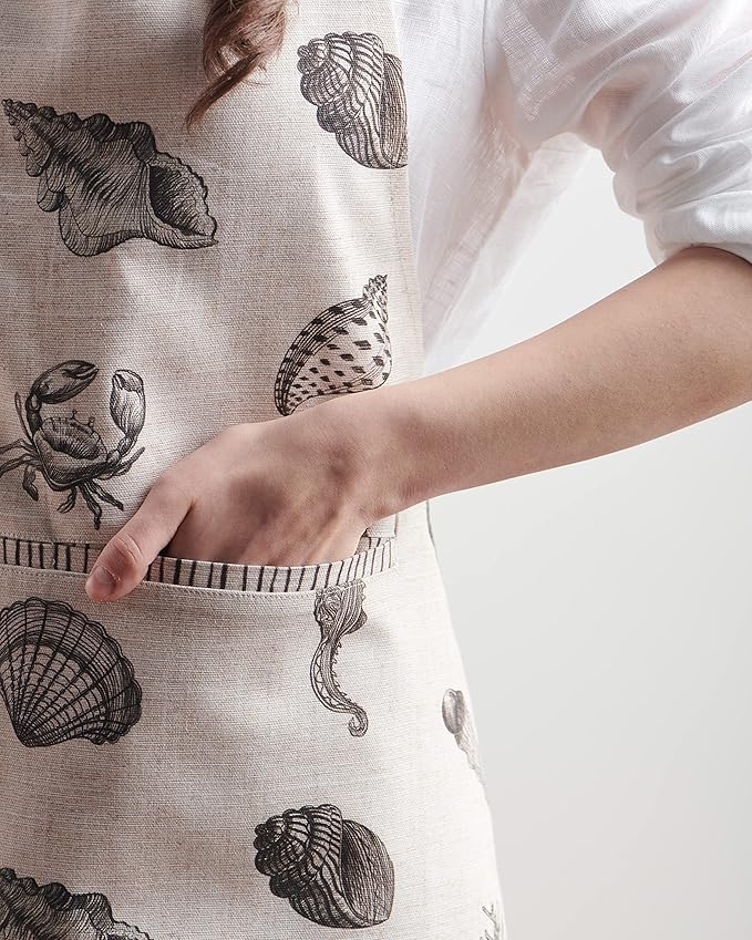 Maison d' Hermine 100% Cotton Apron for women with Pocket Kitchen Chef Apron for Men Cooking Easter Decorations
