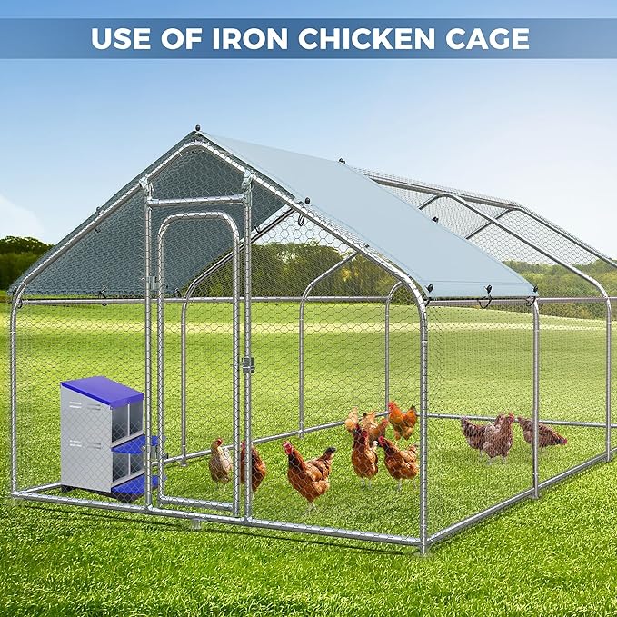 Garvee Chicken Nesting Boxes, 4 Hole Roll-Away Nesting Boxes for Chickens Coop with Perch, Hens, Ducks & Other Poultry,Egg Laying Box with Lid Cover to Protect Eggs,Easy to Assemble