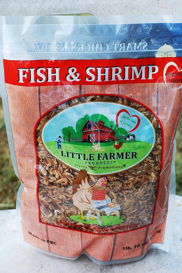 Fish & Shrimp | Dried River Shrimp & Minnow Fish | Omega 3, Calcium, Protein Packed | Premium Poultry Chicken Duck Treat (1)