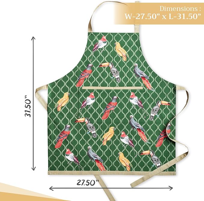 Maison d' Hermine 100% Cotton Apron for women with Pocket Kitchen Chef Apron for Men Cooking Easter Decorations