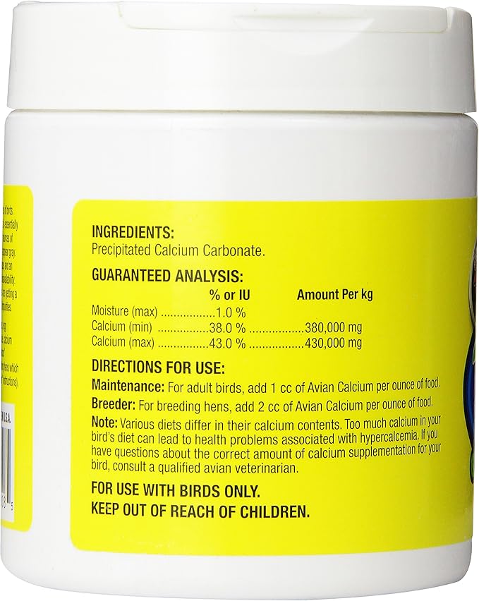 Zoo Med Avian Calcium Bird Food, Black, 8 Ounce (Pack of 1)