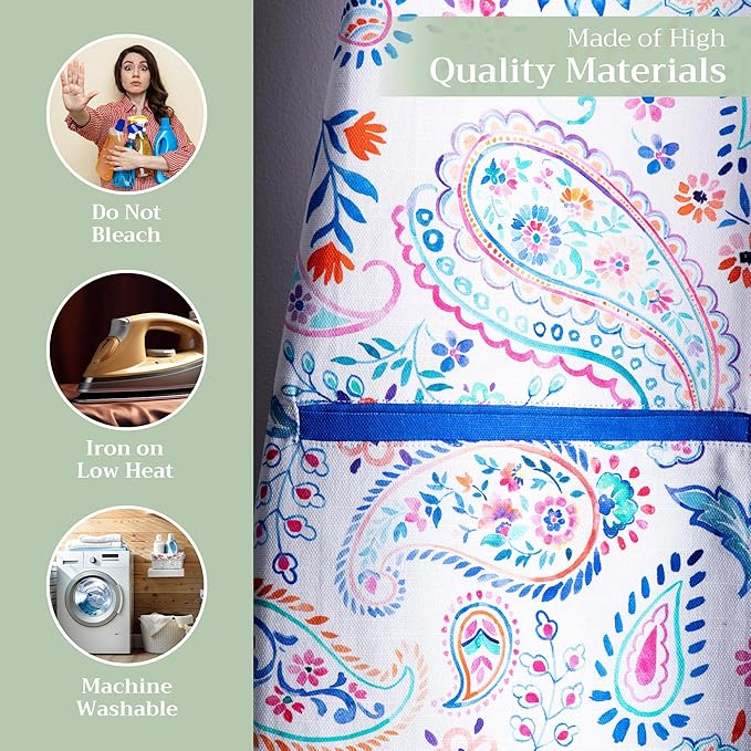 Maison d' Hermine 100% Cotton Apron for women with Pocket Kitchen Chef Apron for Men Cooking Easter Decorations