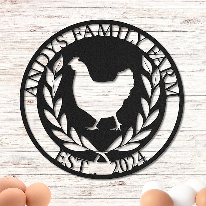 Customizable Chicken Coop Metal Sign, Vintage Chicken Coop Decor, Rustic Farmhouse Wall Art, Personalized Gift for Poultry Lovers