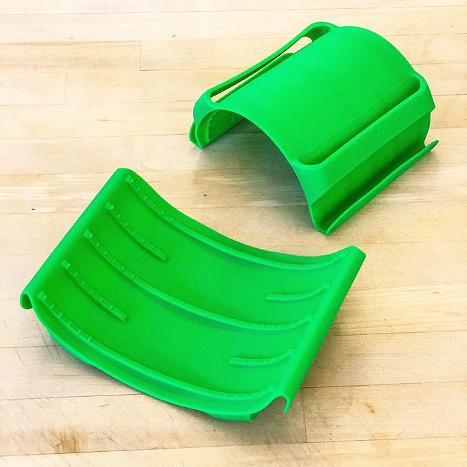 Silicone BBQ & Kitchen Mitt 2-Pack Set (Small/Medium, Green)