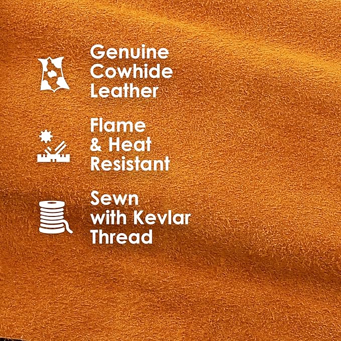 Leather Apron, Welding Apron, For Men, Blacksmith, Work Bib, Heat Resistant, Welder Gear, Forging, Woodworking, Wood, Metal Working, Blacksmithing, Shop Clothing, Flame/Heat Resistant, 23 x 35 Inch