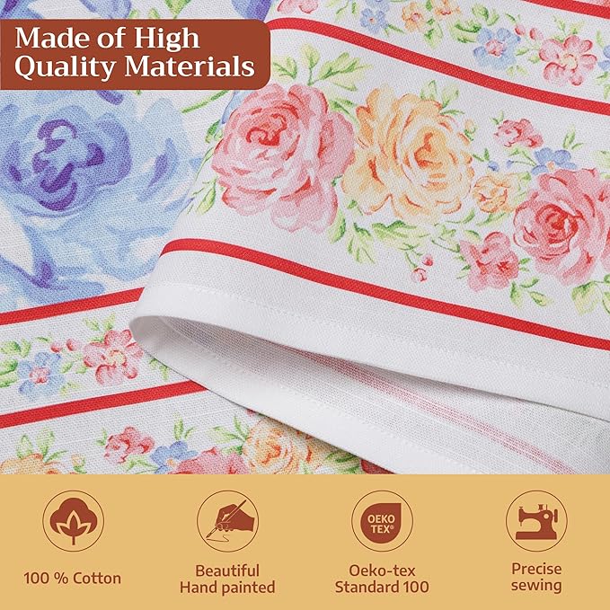 Maison d' Hermine 100% Cotton Apron for women with Pocket Kitchen Chef Apron for Men Cooking Easter Decorations
