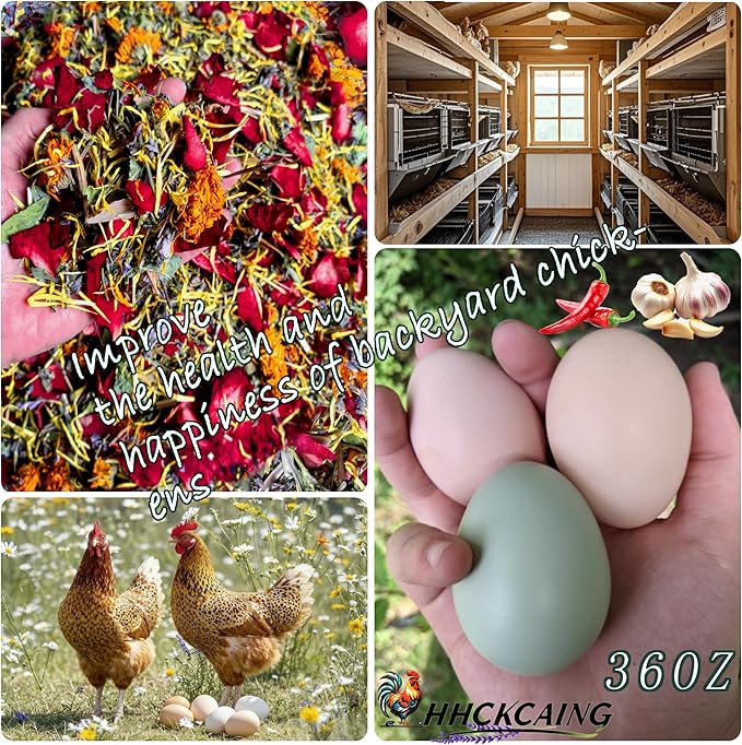 36 oz Nesting Herbs for Chicken coop – All-Natural Chili Blend for Nest Boxes & Bedding, Backyard Chicken Herbal Supplement, Promotes Balanced Digestive Health, Feather Quality, and Egg Production